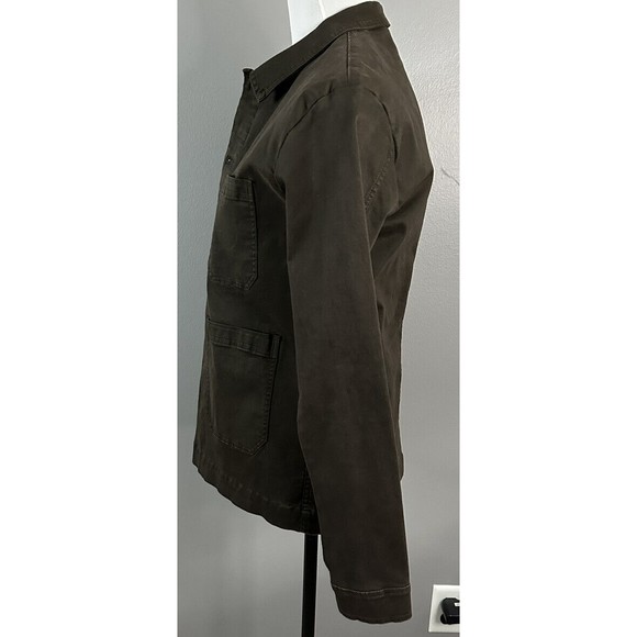 Atawear Women’s Size Large Button Up Denim Jacket Dark Army Green Coat EUC - Picture 2 of 6